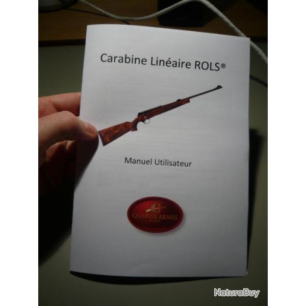 manuel mode d'emploi pour carabine Lin�aire ROLS CHAPUIS ARMES