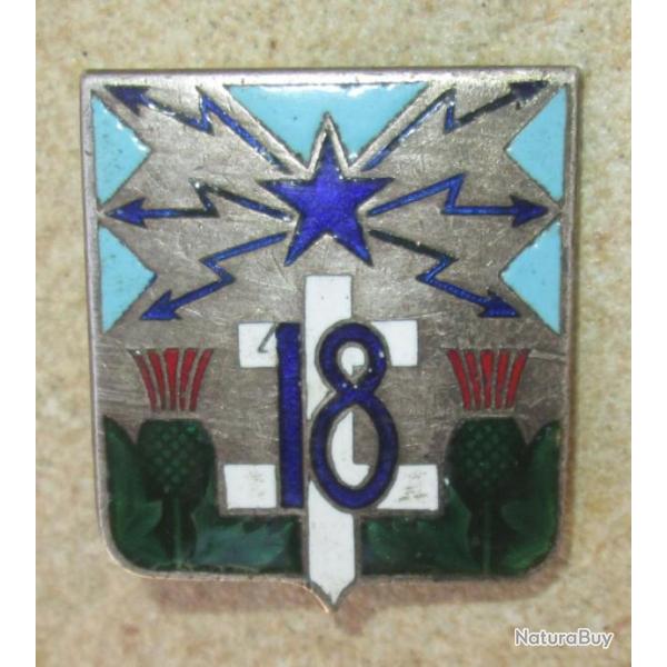 18 Rgiment de Trans, mail, dos lisse, 1 pastille