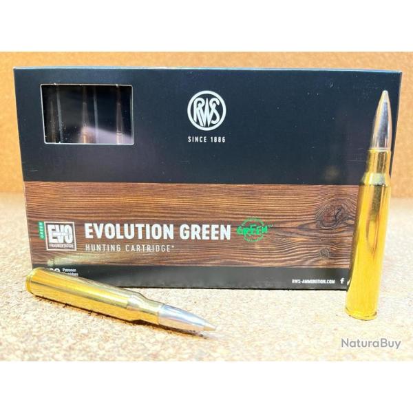 2 BOITES DE MUNITIONS RWS CAL: 7X64  EVO GREEN 8.2 gr