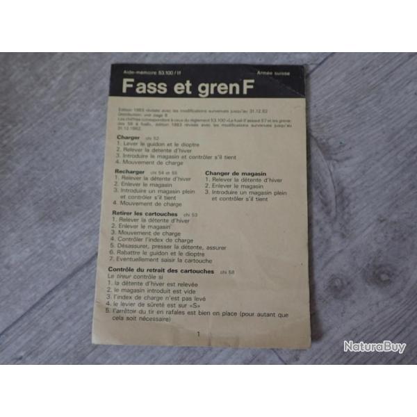 Notice simplifie pour le FASS 57 / Stgw 57