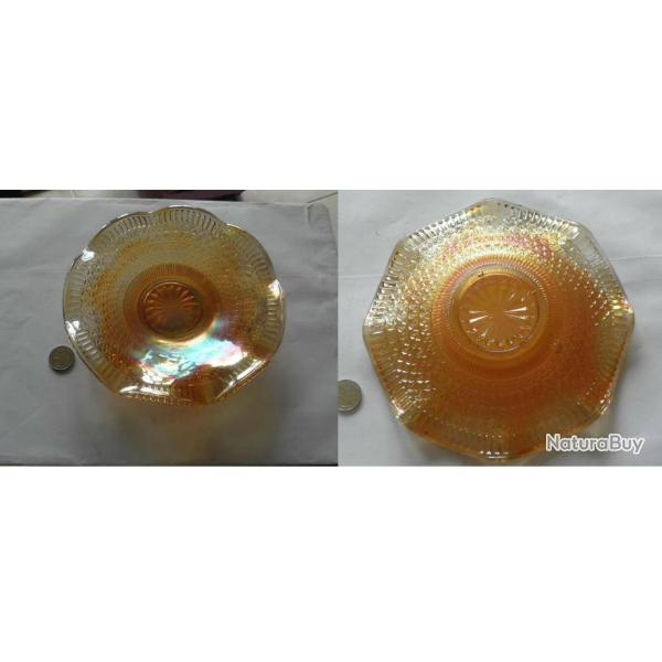 antique bol verre de carnaval