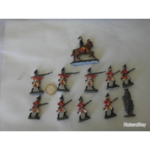 11 antique soldat de plomb 1er empire
