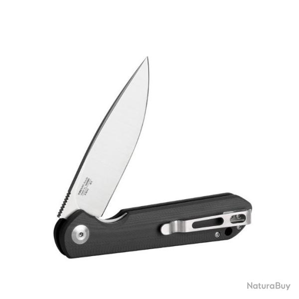 GAFH41BK Couteau Ganzo Firebird Black Lame Acier D2 Manche G10 Linerlock Clip