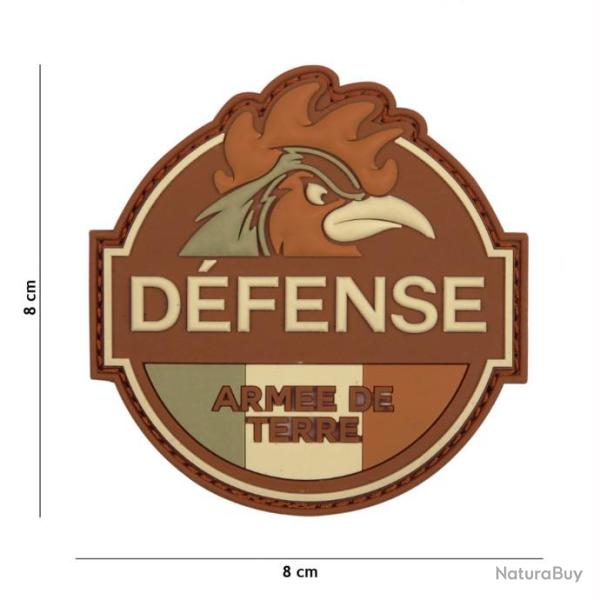 PATCH 3D PVC DEFENSE ARMEE DE TERRE MARRON