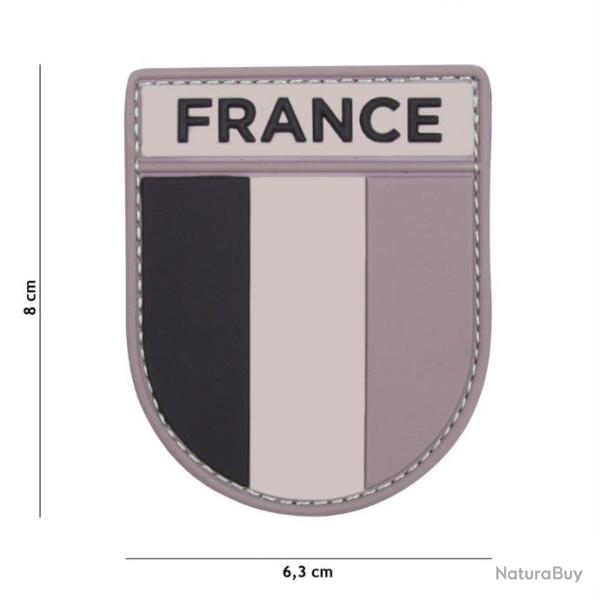 PATCH 3D PVC FRENCH ARMY GRIS/NOIR