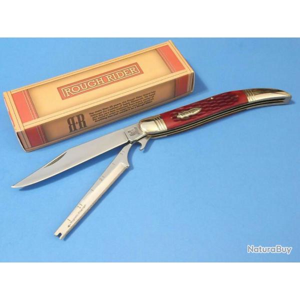RR1401 Couteau de P�cheur Rough Rider Fish Knife Acier 440 Manche Os