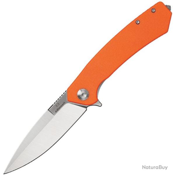 GASOR Couteau Ganzo Adimanti Orange Lame Acier D2 Manche G10 Framelock Clip