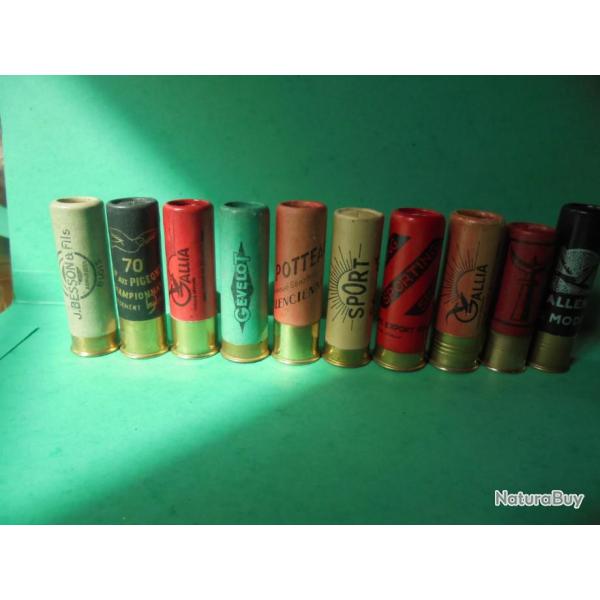 LOT DE 10 CARTOUCHES  ANCIENNES  N0N RECHARGEES POUR LA COLLECTION N�1