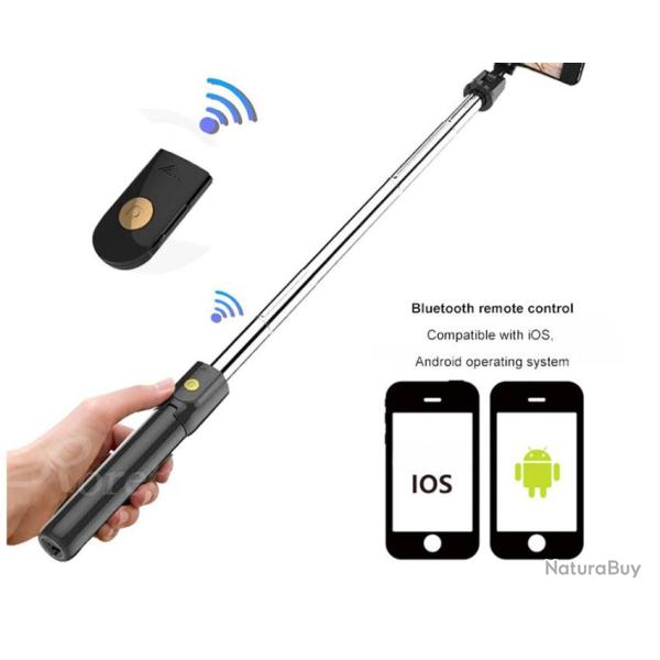 Pied Photo Pliable Perche Baton Selfie Smartphone Avec Bouton T�l�commande NEUF