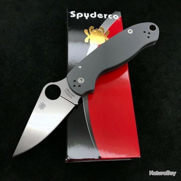 Couteau Spyderco Para 3 Compression Lock Gray Lame Acier Maxamet Manche G10 Clip USA SC223GPDGY
