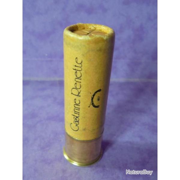 CARTOUCHE  ANCIENNE NON RECHARGEE D ARMURERIE  "GASTINE RENETTE PARIS BEIGE " CAL.20  .