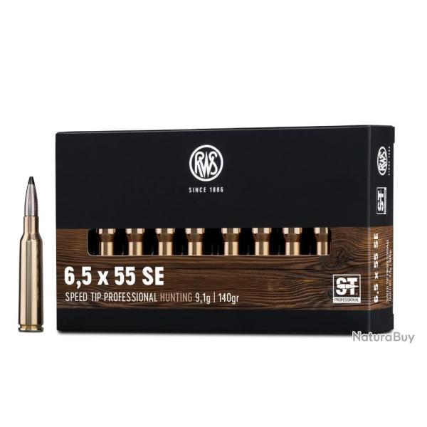 1 BOITE DE MUNITIONS RWS 6,5x55 SE SPEED TIP PRO 9.1GR