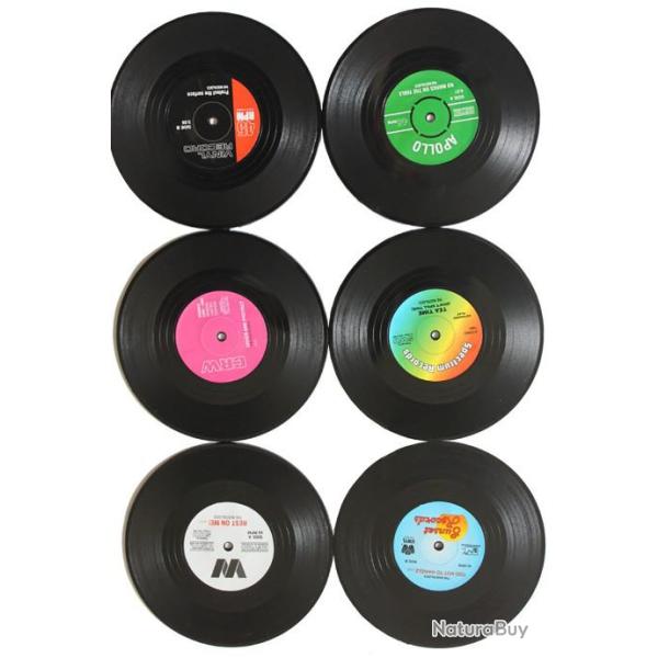 Set de 6 Dessous de Verre Sous Bocks Vinyle NEUF