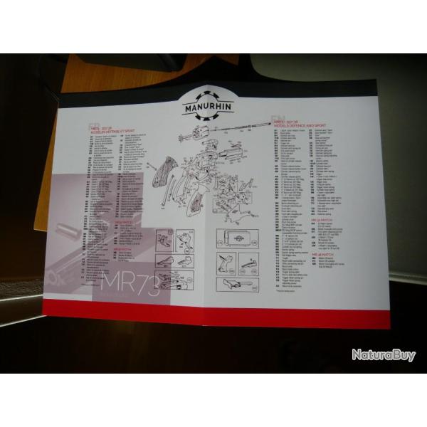 PLANCHE DIDACTIQUE DU MR73 MR 73 MANURHIN