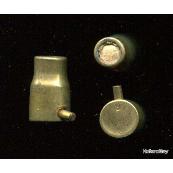 9 mm � broche � blanc dite de th��tre pour revolver Lefaucheux - �tui laiton bouteill�