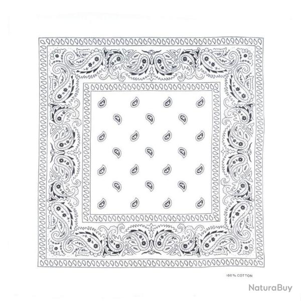 Foulard Bandana Echarpe Cache Cou Unisexe Blanc NEUF