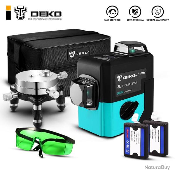 Niveau Laser Rotatif 360 Auto Nivelant 3D 12 Lignes 3D, Modele: LL12-HVG SET1