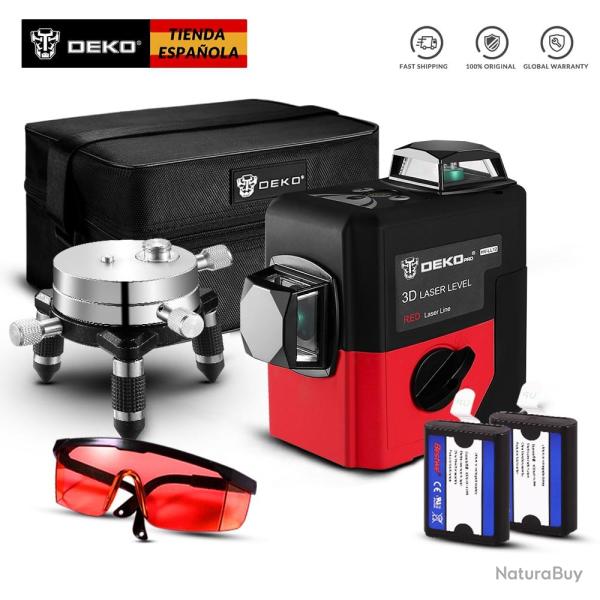 Niveau Laser Rotatif 360 Auto Nivelant 3D 12 Lignes 3D, Modele: LL12-HVR SET1