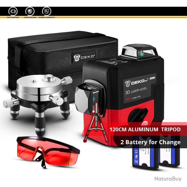 Niveau Laser Rotatif 360 Auto Nivelant 3D 12 Lignes 3D-LL12-HVR SET2 20260729082506