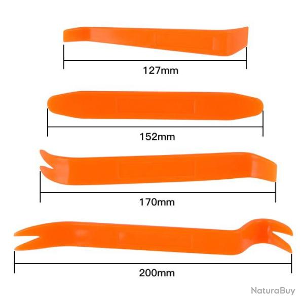 4 Outils de D�montage Garniture Voiture Abs 11cm 13cm 15cm 18cm NEUF