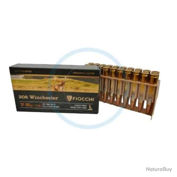 20 Cartouches Fiocchi Cal.308 Win SP - 180 Grains
