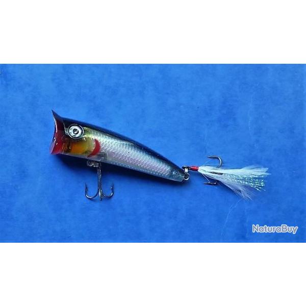 POPPER avec  Plumes - 7.5 cm - 10,2  gr - Yeux 3D col. noir et blanc - R.610