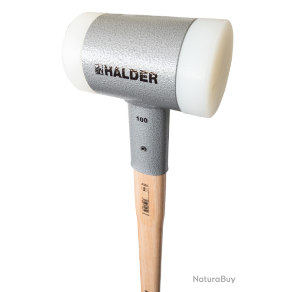 MASSE COUPLE - sans rebond, avec embouts plats en nylon sp�cial, manche en hickory, 6.5kg