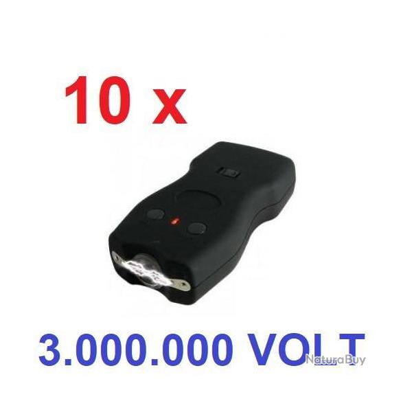 10 x Shocker �lectrique 102 B avec dragonne coupe circuit. (Taser 3.000.000V)