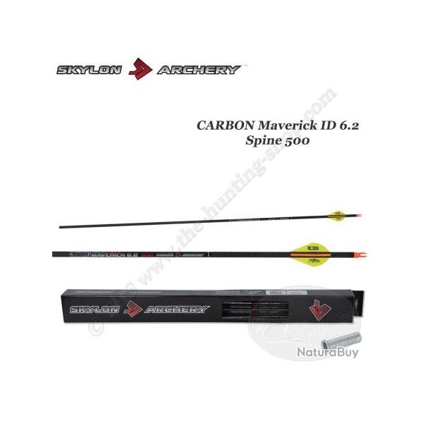 SKYLON ARCHERY 12 Fl�ches Maverick ID 6.2 500 Fl�ches coup�es et inserts coll�s