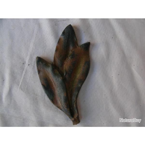 WW1 FRANCE ARTISANAT DE TRANCH�E/SCULPTURE  MOTIF FEUILLE 3 �L�MENTS