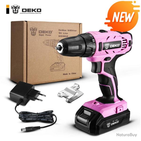 Perceuse Visseuse sans Fil Pro 12-16-20V, Modele: 16V SET1 ROSE