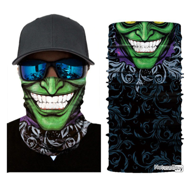 Masque Boufflon Vert Cache Cou Col Bandana Foulard Bonnet Mask NEUF