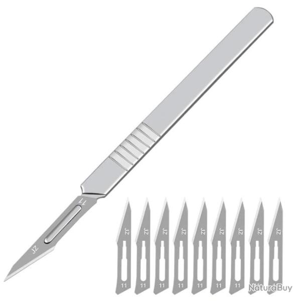Kit Scalpel Acier Inox 11 Pi�ces JZ 11 NEUF