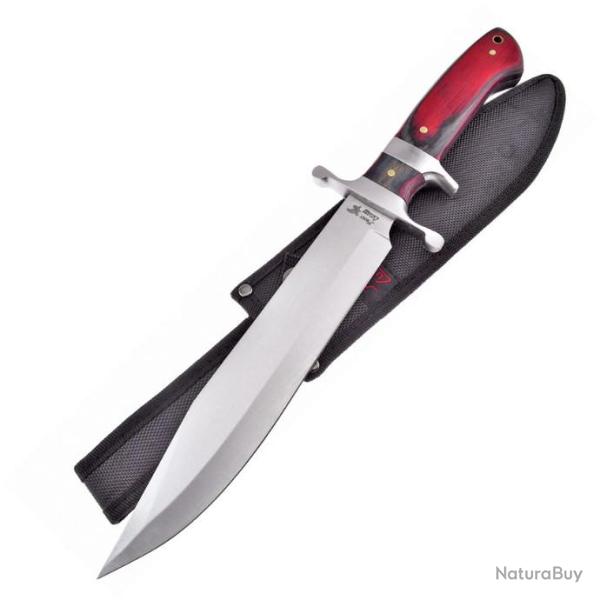 F18316FW Couteau Frost Cutlery Bowie Frostwood Lame Acier Inox Manche Bois Etui Nylon