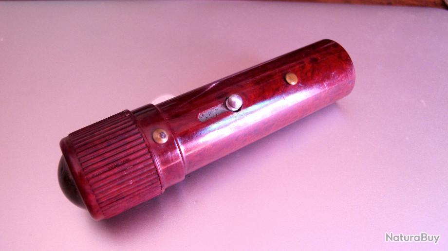 Lampe torche vintage lampe Leclanché chromée Made in France