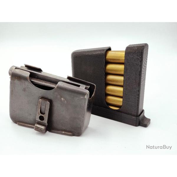 5 Lames chargeurs, Clip Schmidt Rubin tout mod�le pour 5 cartouches