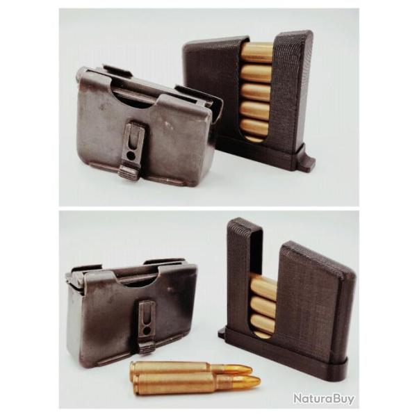 2 Lames chargeurs, Clip Schmidt Rubin 1889 GP90 5 cartouches