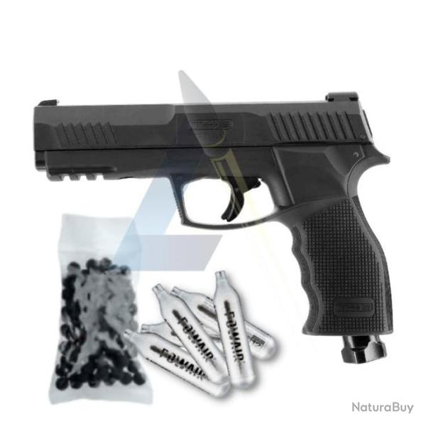 T4E HDP 50 Gen2 13 Joules +  50 Balles Caoutchouc Dfense + 5 CO2