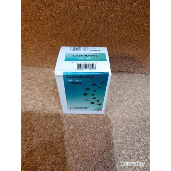 6  Cartouches de chevrotines caoutchouc Gomm-Cogne - Cal.16/67