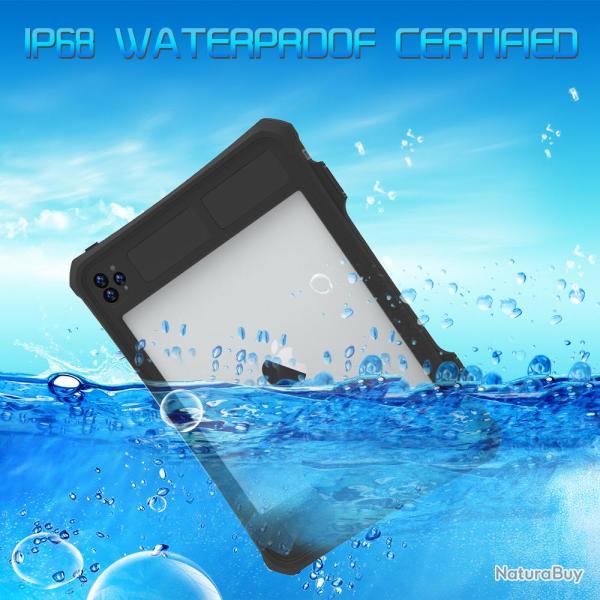 Redpepper Coque Etanche Anti Chocs pour iPad-Noir-iPad Pro 11" 2nd Gen 2020
