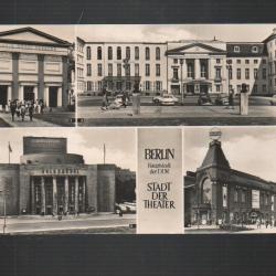 allemagne de l'est berlin stadt der th&eacute;ater multivues , monuments situ&eacute;s cpm
