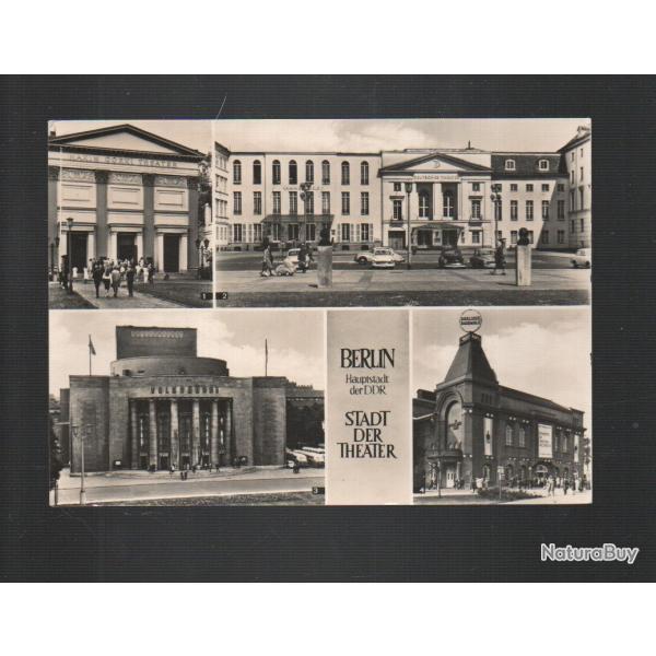 allemagne de l'est berlin stadt der th�ater multivues , monuments situ�s cpm