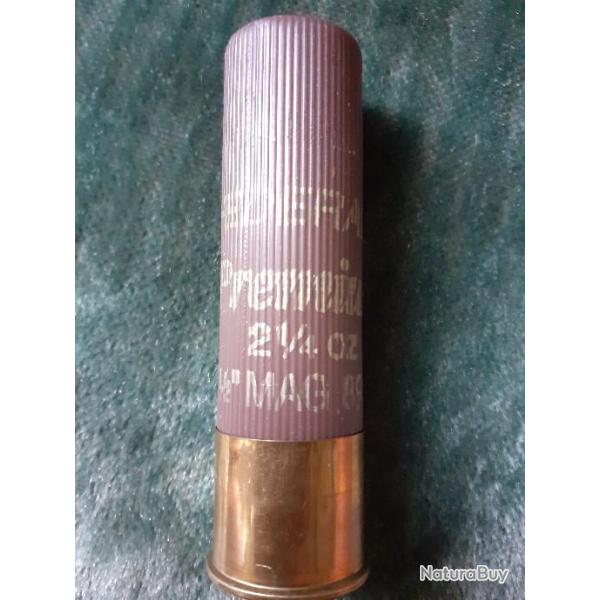 1 cartouche FEDERAL usa  plastique  cal.10 magnum  plb no 4