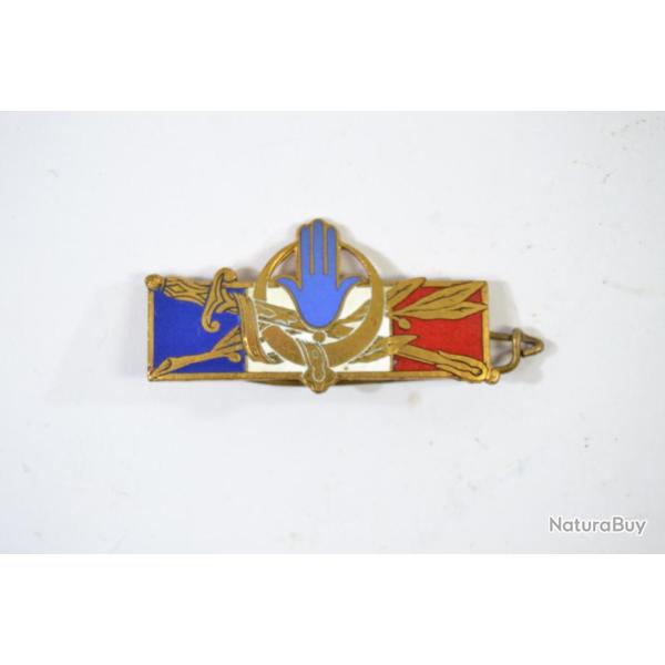 Insigne Forces Franaises en Afrique du Nord, DRAGO G1314 dos lisse