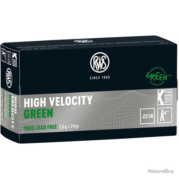 .22 lr. High Velocity Green 1,6g/24,7grs (Calibre: .22 lr.)