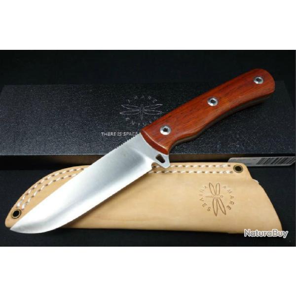 Couteau Duro Expedition One Lame Acier Bhler K110 Manche Ebne Etui Cuir AMR202003