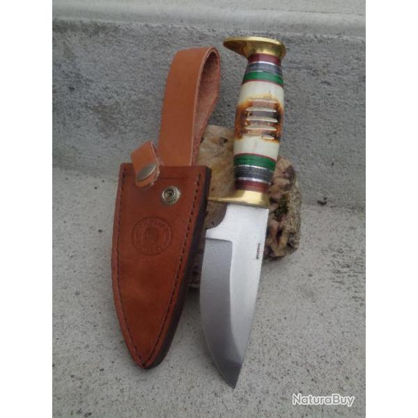 Couteau Poignard Frost Cutlery Chipaway Torchbone Bowie Acier Carbone 1055 Mche Os Etui FCW1120TB