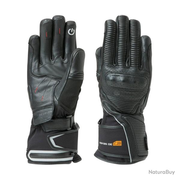 Gants chauffants Moto Pro. 30Seven Noir