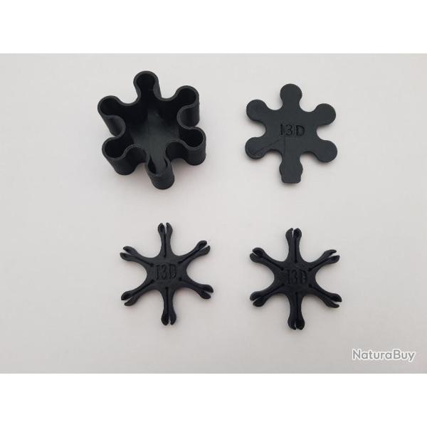 Boite avec 2 �toiles porte amorces pour revolver poudre noire (Distributeur d'amorce)