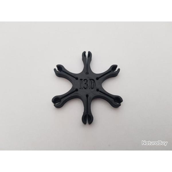 Etoile porte amorces 6 branches revolver poudre noire (Jaune)